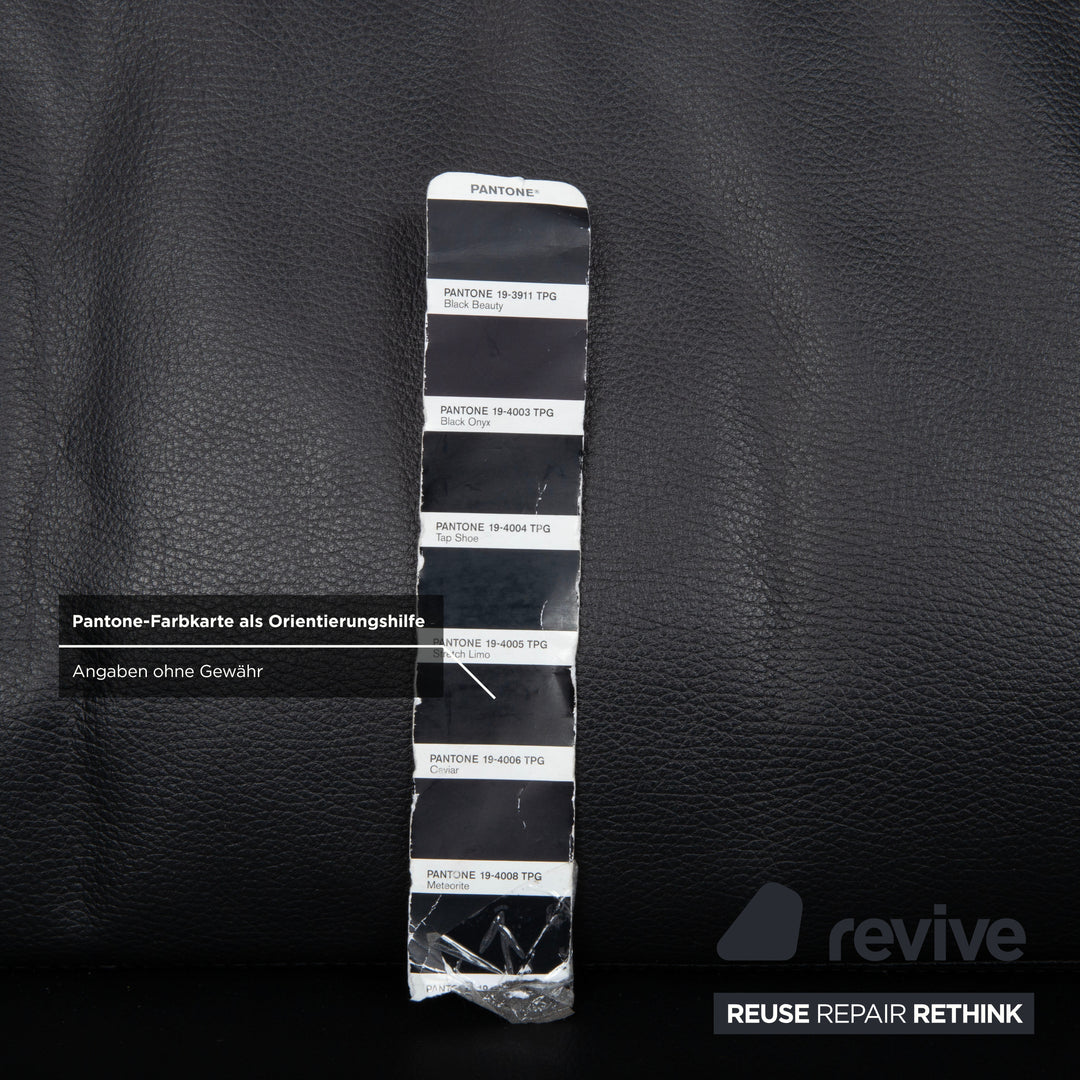 COR Conseta Leder Zweisitzer Schwarz Sofa Couch