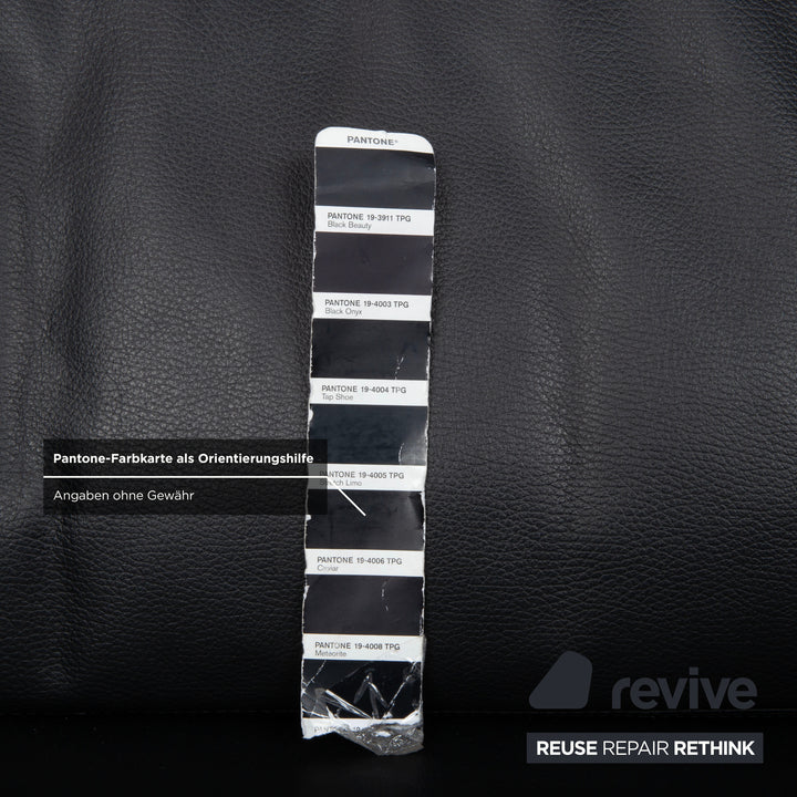 COR Conseta Leder Zweisitzer Schwarz Sofa Couch