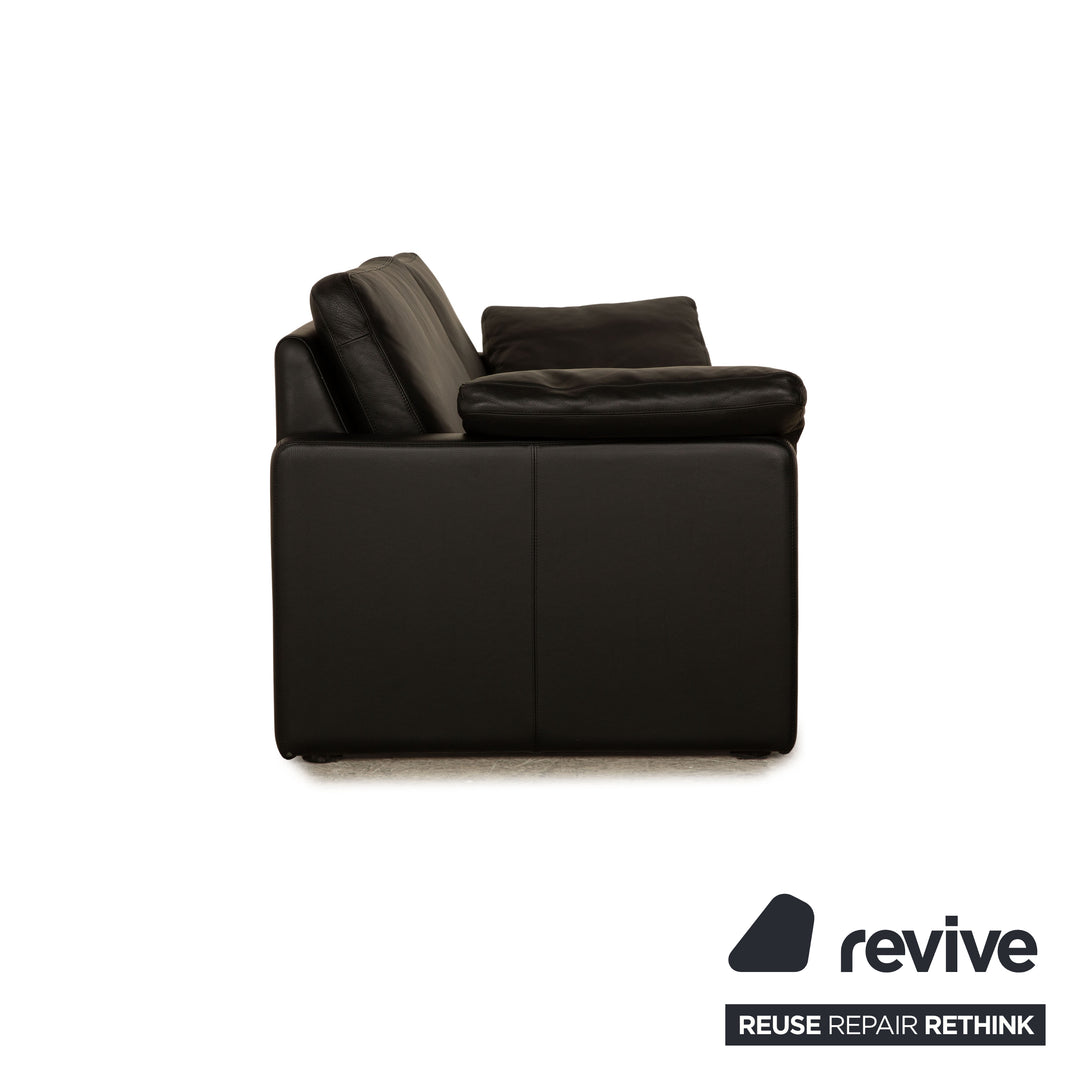 Cor Conseta Leder Zweisitzer Schwarz Sofa Couch