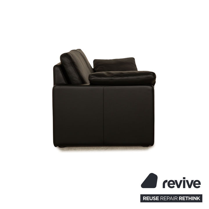 Cor Conseta Leder Zweisitzer Schwarz Sofa Couch