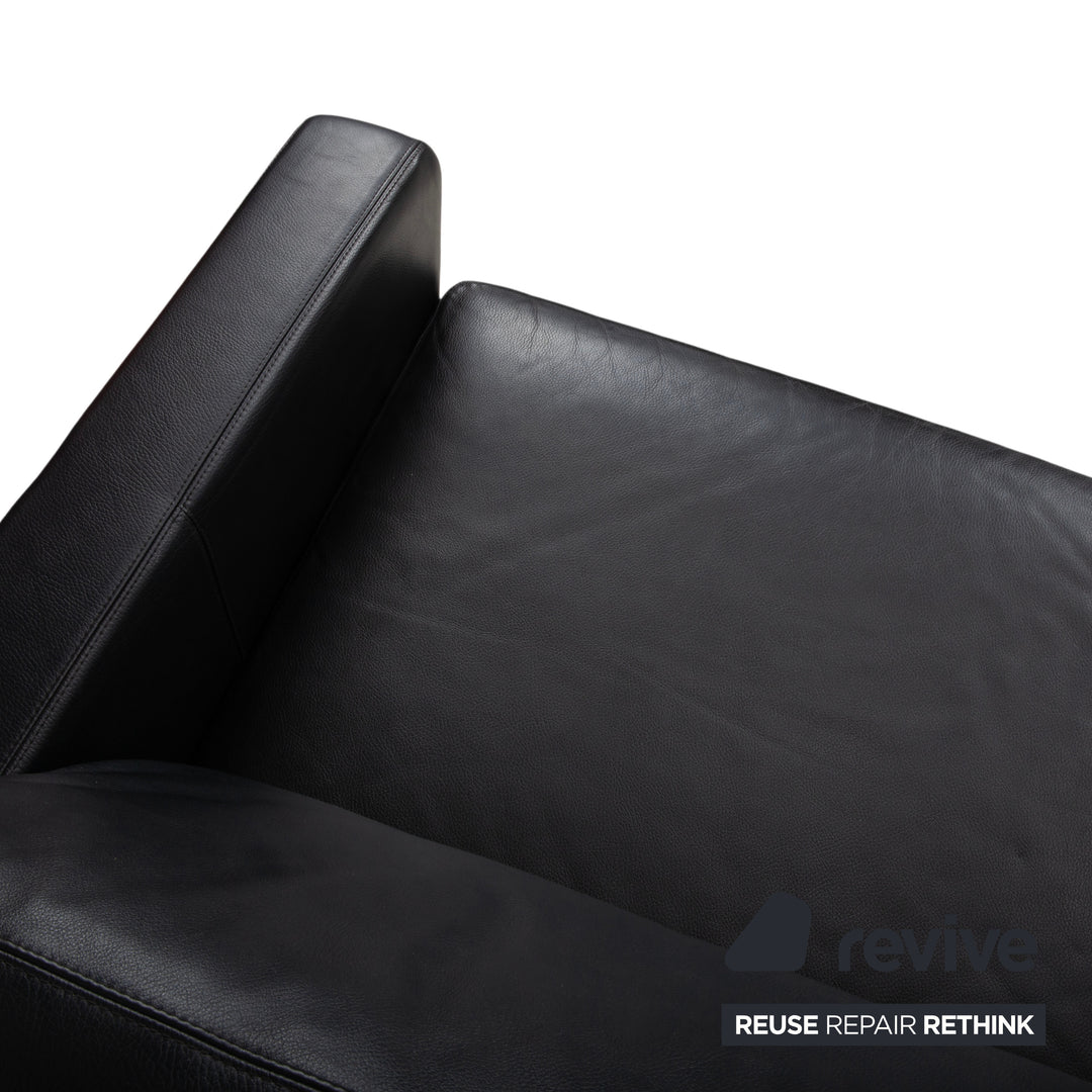 COR Conseta Leder Zweisitzer Schwarz Sofa Couch