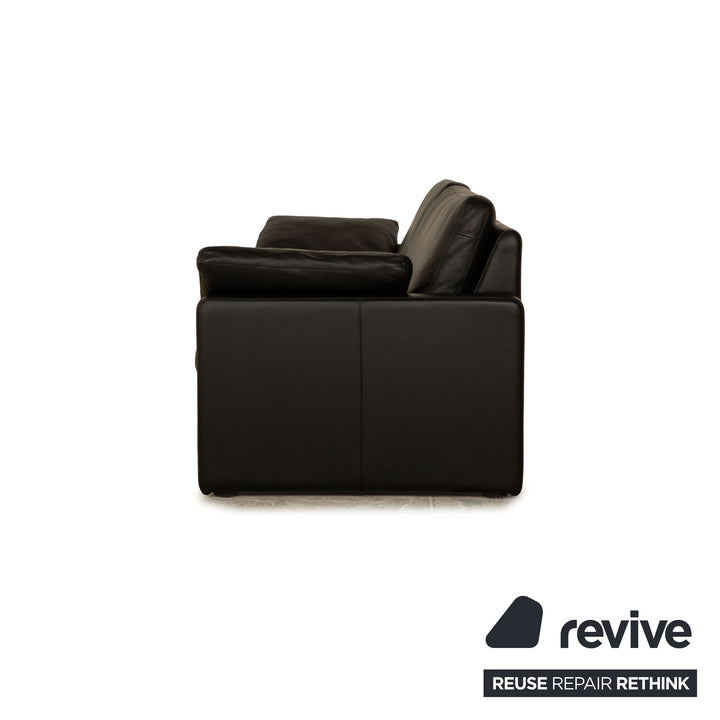 Cor Conseta Leder Zweisitzer Schwarz Sofa Couch