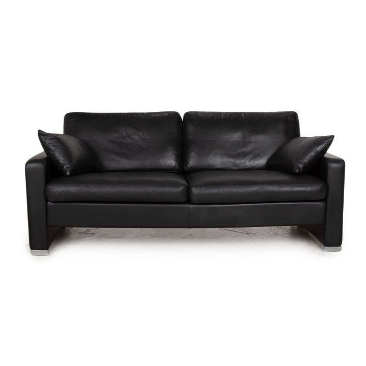 Cor Conseta Leder Zweisitzer Schwarz Sofa Couch