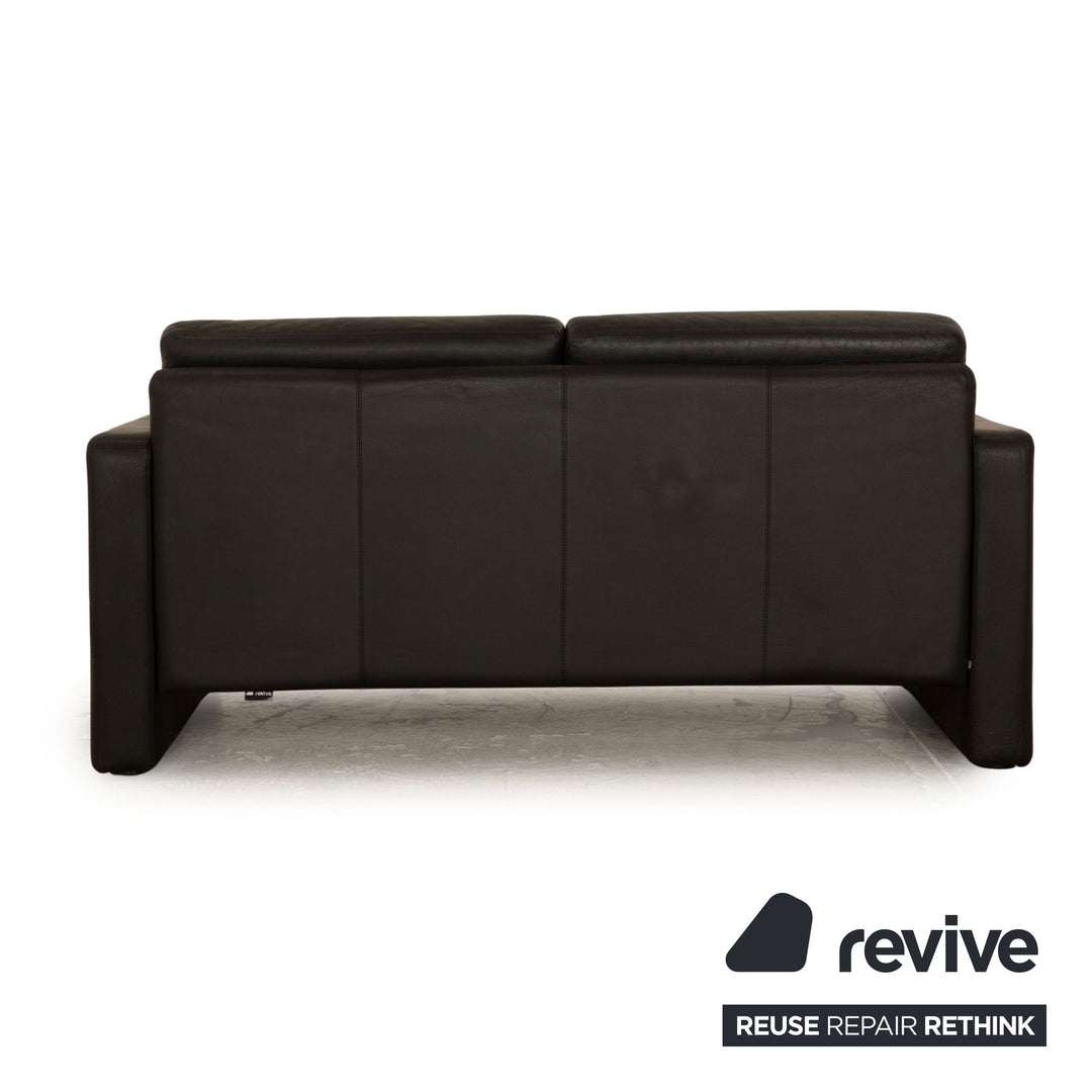 Cor Conseta Leder Zweisitzer Schwarz Sofa Couch