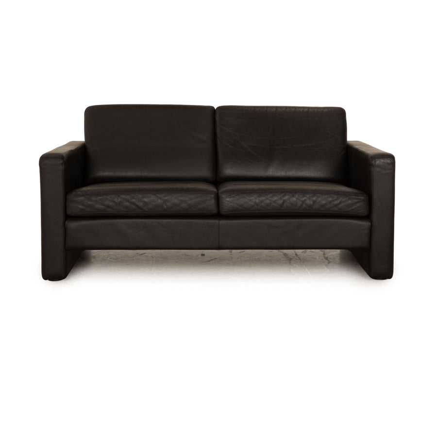 Cor Conseta Leder Zweisitzer Schwarz Sofa Couch