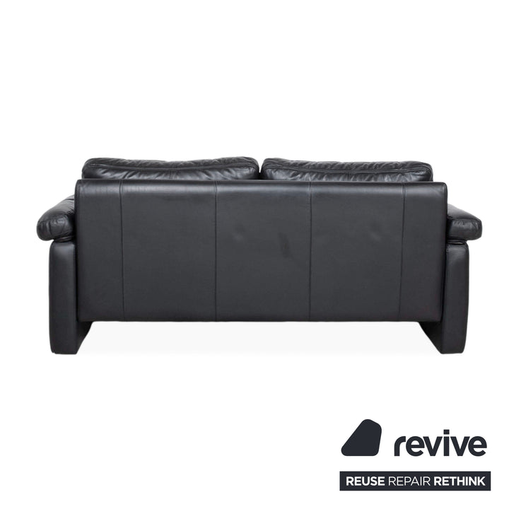 Cor Conseta Leder Zweisitzer Schwarz Sofa Couch