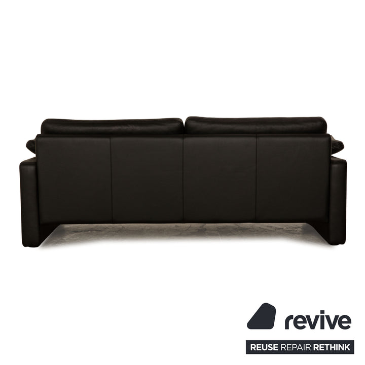 Cor Conseta Leder Zweisitzer Schwarz Sofa Couch