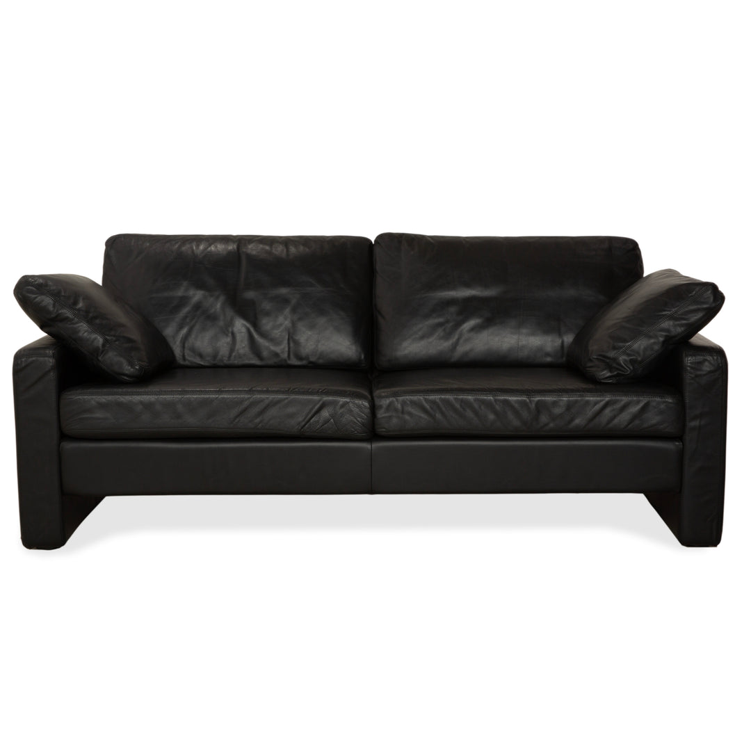 Cor Conseta Leder Zweisitzer Schwarz Sofa Couch