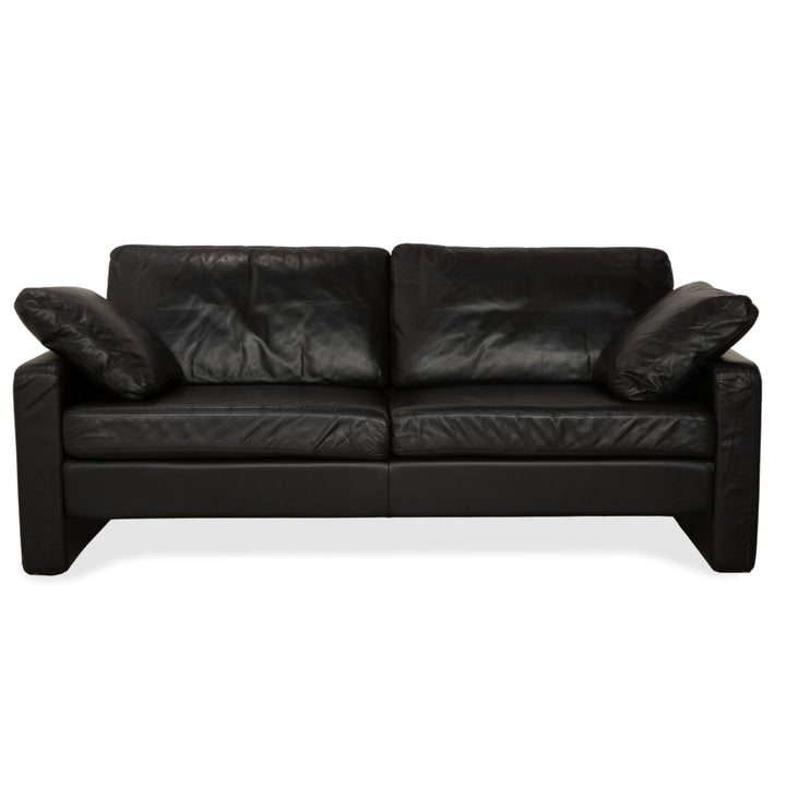 Cor Conseta Leder Zweisitzer Schwarz Sofa Couch