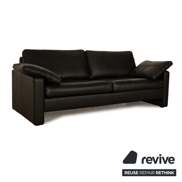 Cor Conseta Leder Zweisitzer Schwarz Sofa Couch