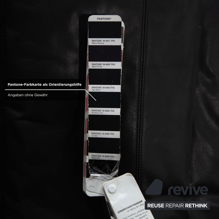 COR Conseta Leder Zweisitzer Schwarz Sofa Couch