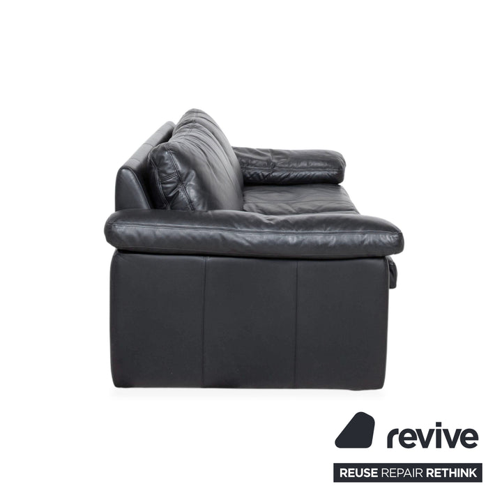 Cor Conseta Leder Zweisitzer Schwarz Sofa Couch