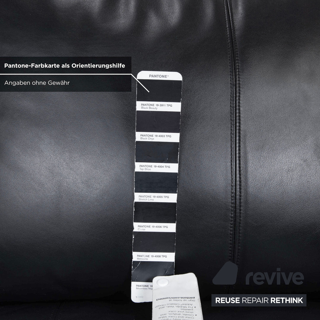 Cor Conseta Leder Zweisitzer Schwarz Sofa Couch