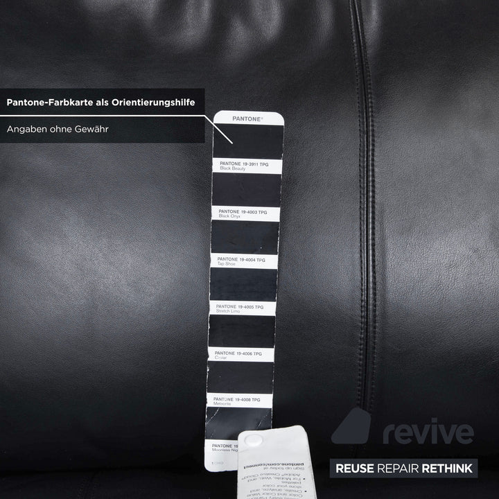 Cor Conseta Leder Zweisitzer Schwarz Sofa Couch