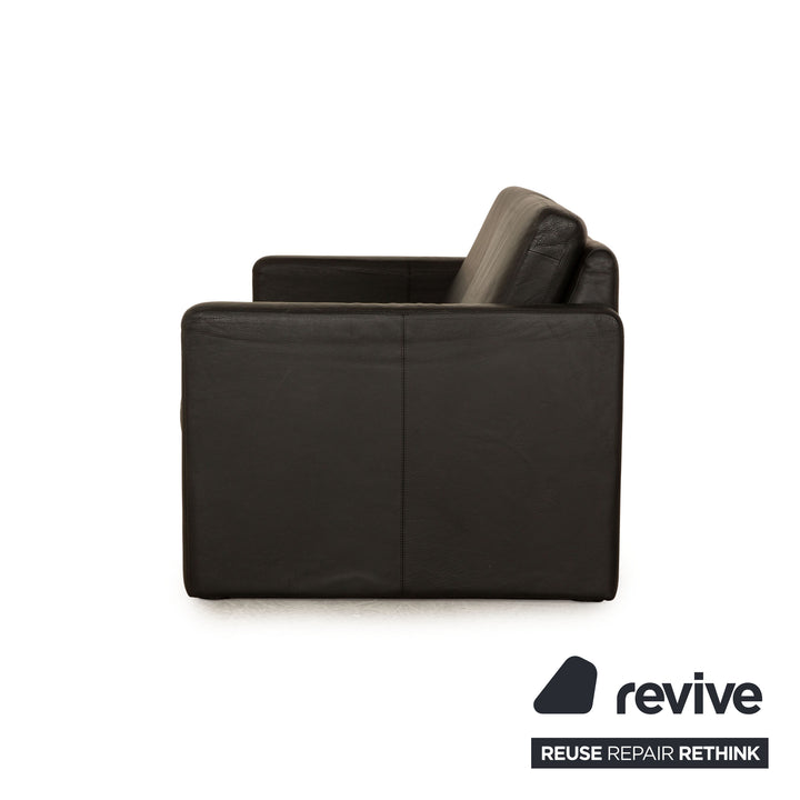 Cor Conseta Leder Zweisitzer Schwarz Sofa Couch