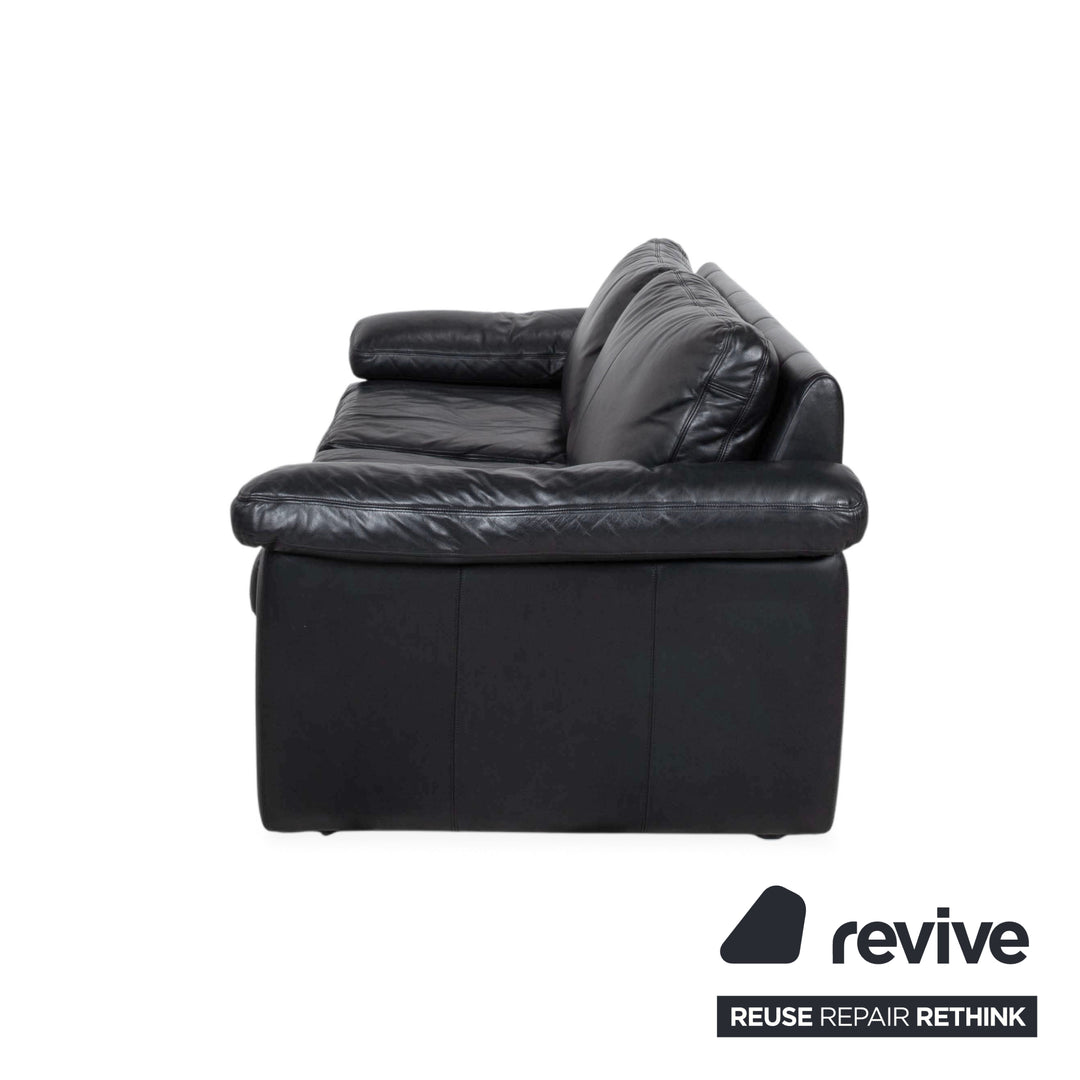 Cor Conseta Leder Zweisitzer Schwarz Sofa Couch
