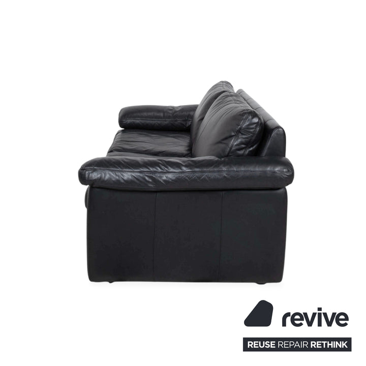 Cor Conseta Leder Zweisitzer Schwarz Sofa Couch