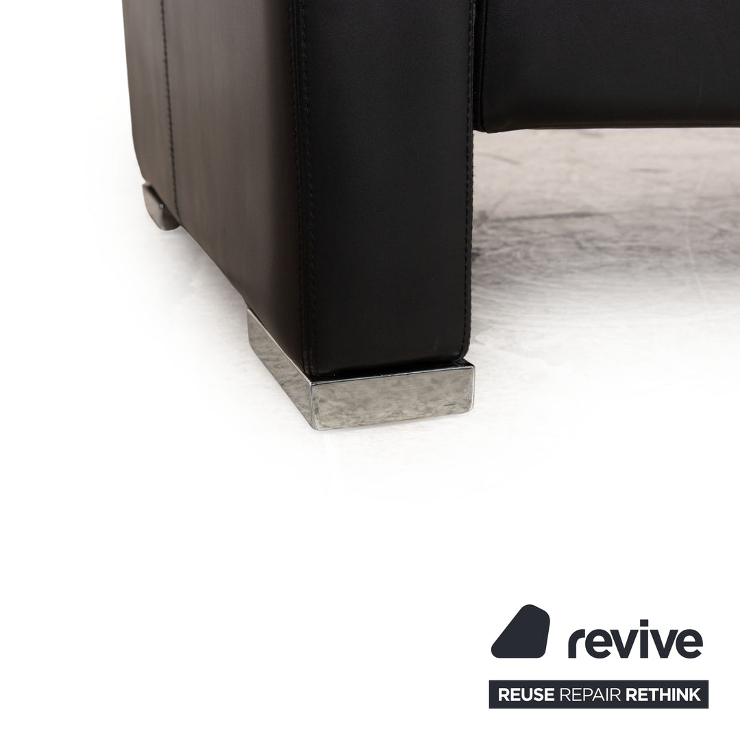 Cor Conseta Leder Zweisitzer Schwarz Sofa Couch
