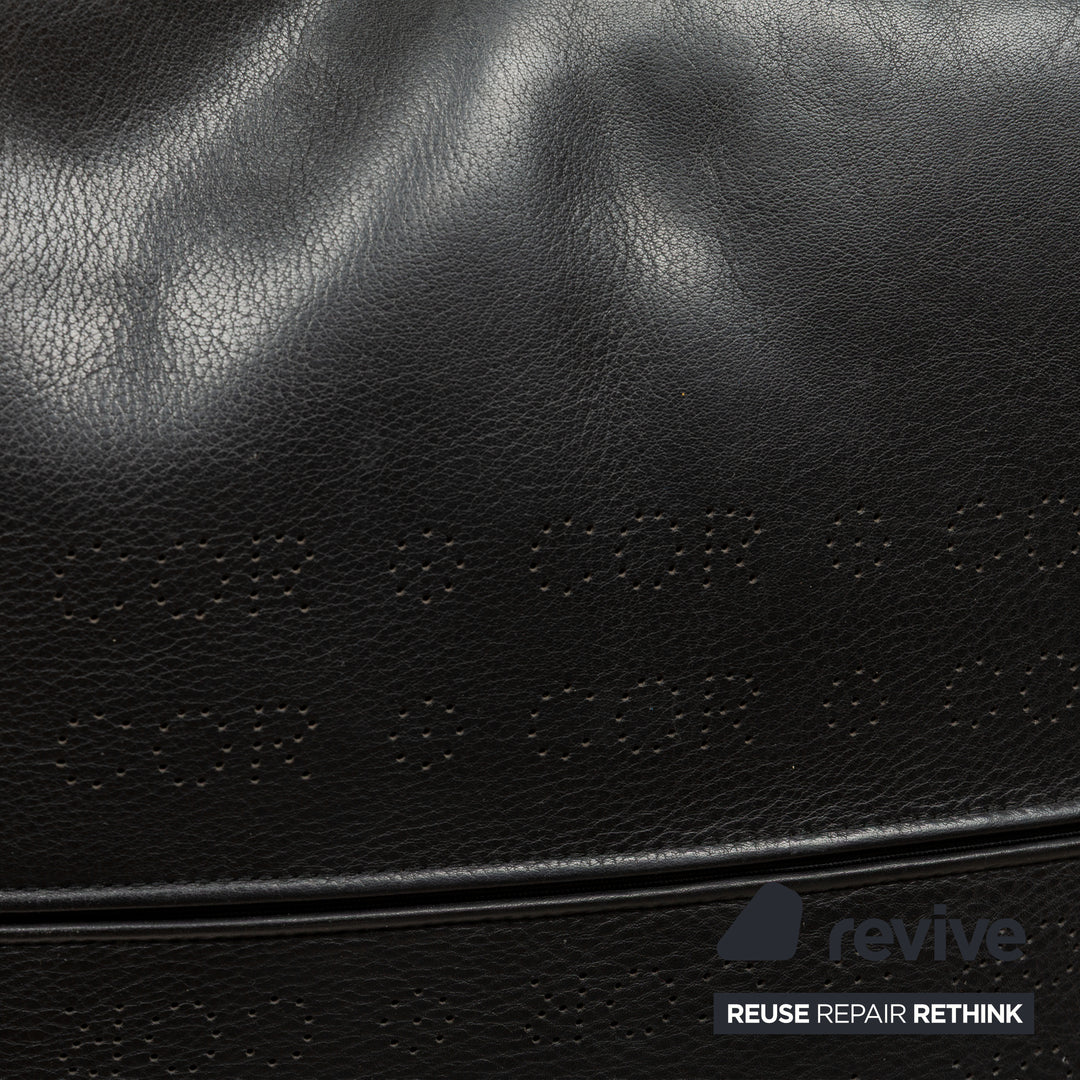 Cor Conseta Leder Dreisitzer Schwarz Sofa Couch