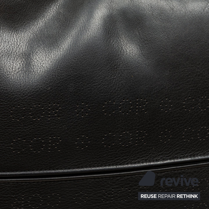 Cor Conseta Leder Dreisitzer Schwarz Sofa Couch