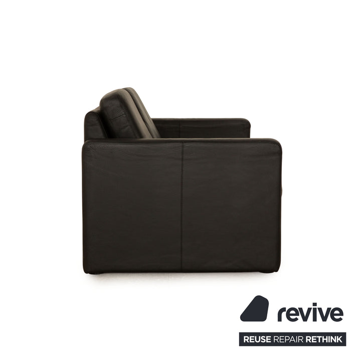 Cor Conseta Leder Zweisitzer Schwarz Sofa Couch