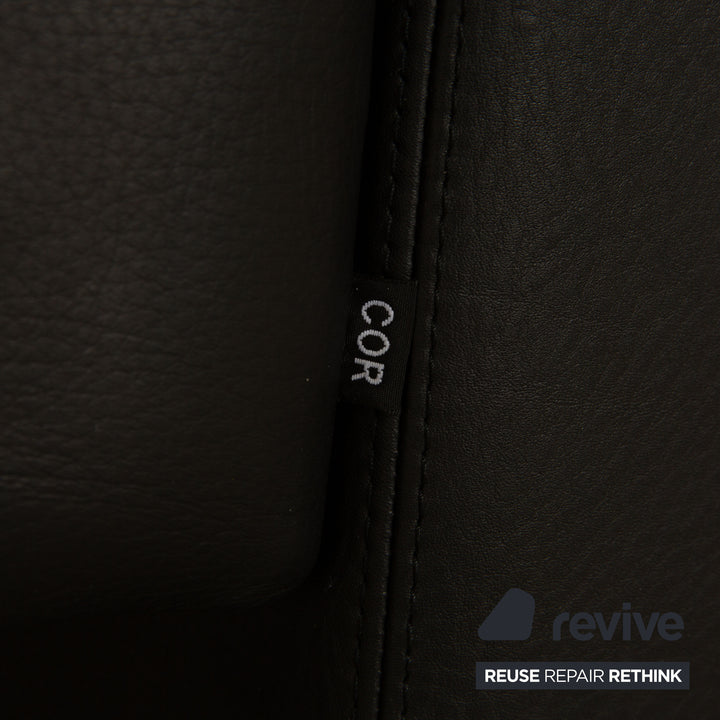 Cor Conseta Leder Zweisitzer Schwarz Sofa Couch