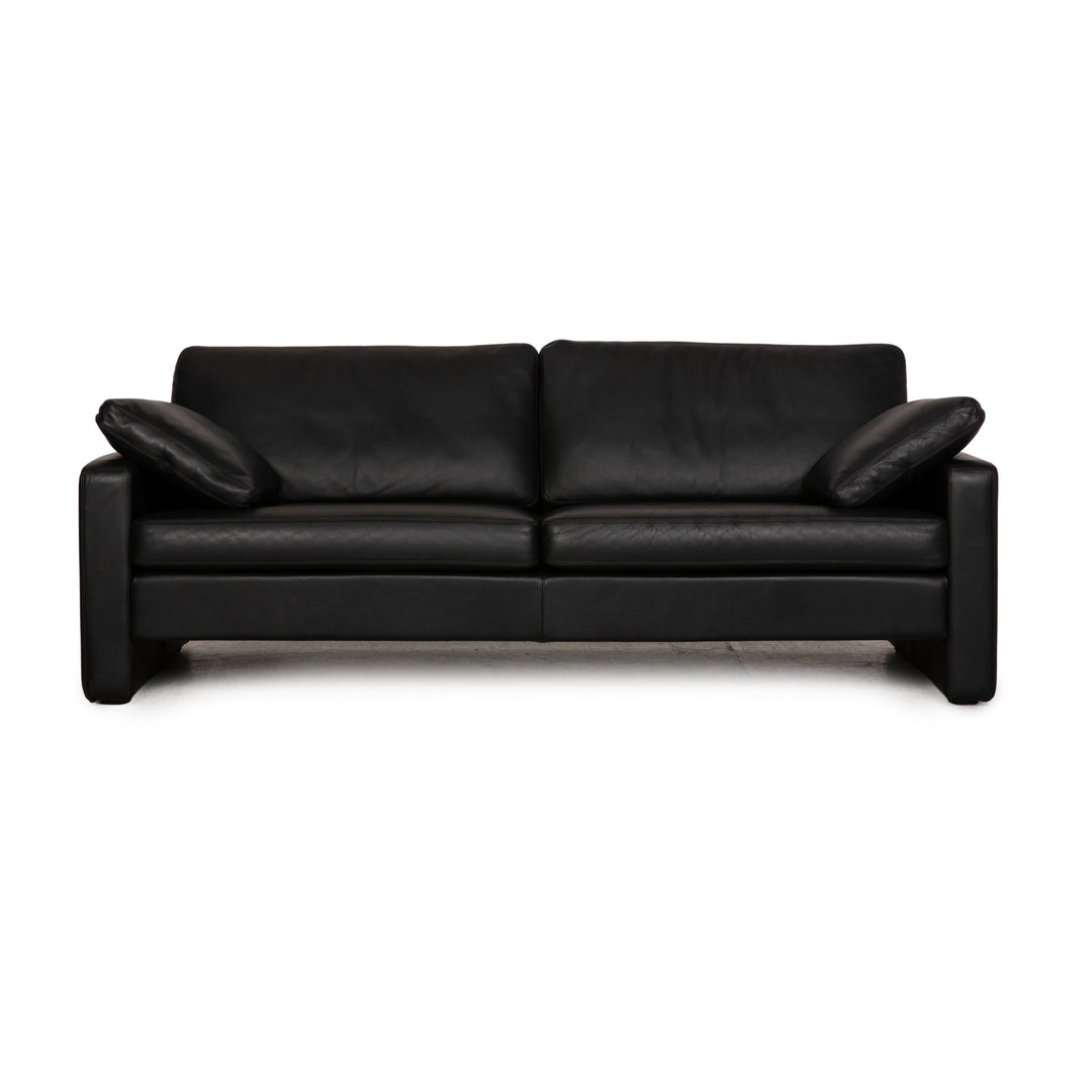 Cor Conseta Leder Zweisitzer Schwarz Sofa Couch