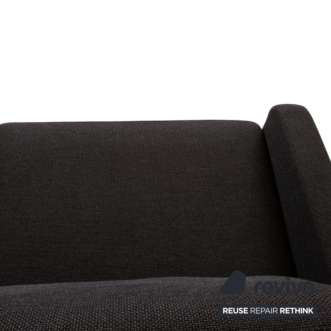 COR Conseta Stoff Chrom 2x Dreisitzer Anthrazit Sofa Couch