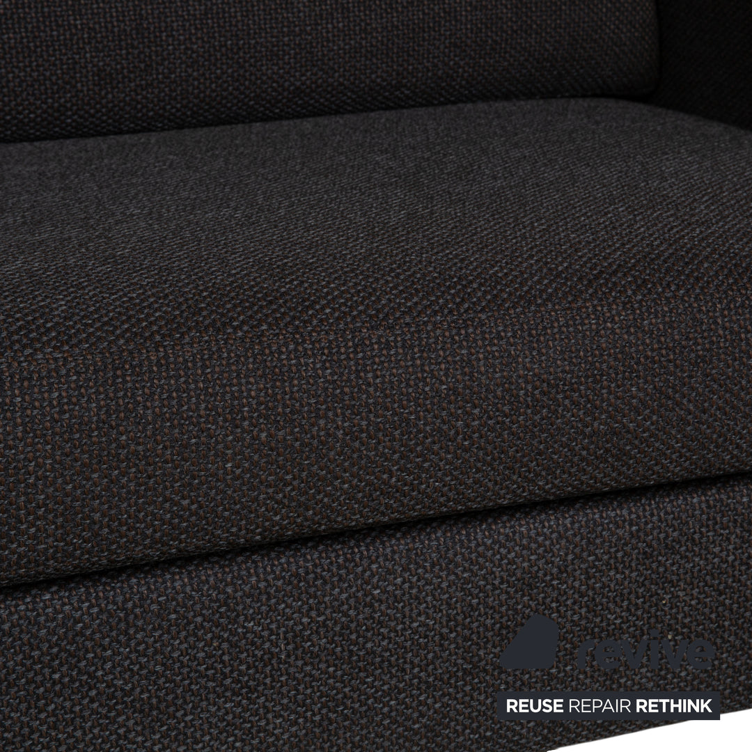 COR Conseta Stoff Chrom 2x Dreisitzer Anthrazit Sofa Couch