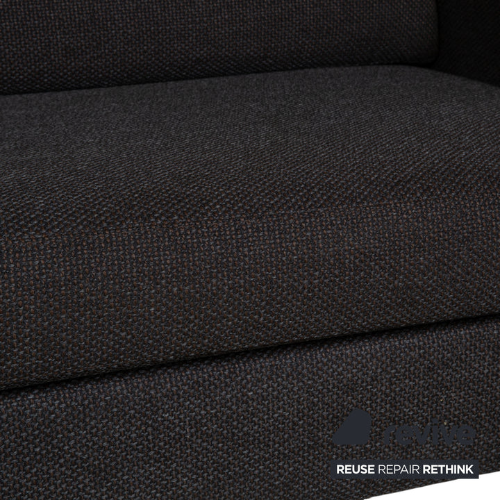 COR Conseta Stoff Chrom 2x Dreisitzer Anthrazit Sofa Couch