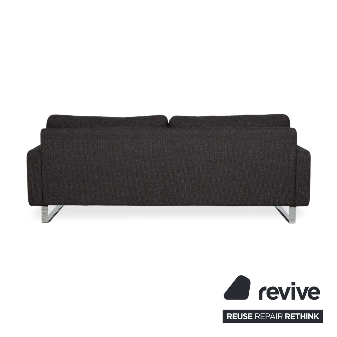 COR Conseta Stoff Chrom Dreisitzer Anthrazit Sofa Couch