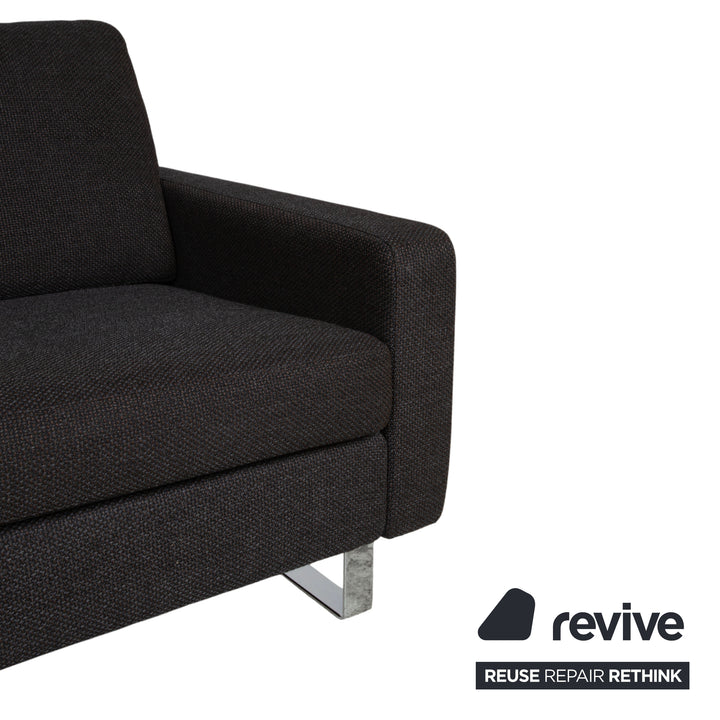 COR Conseta Stoff Chrom Dreisitzer Anthrazit Sofa Couch
