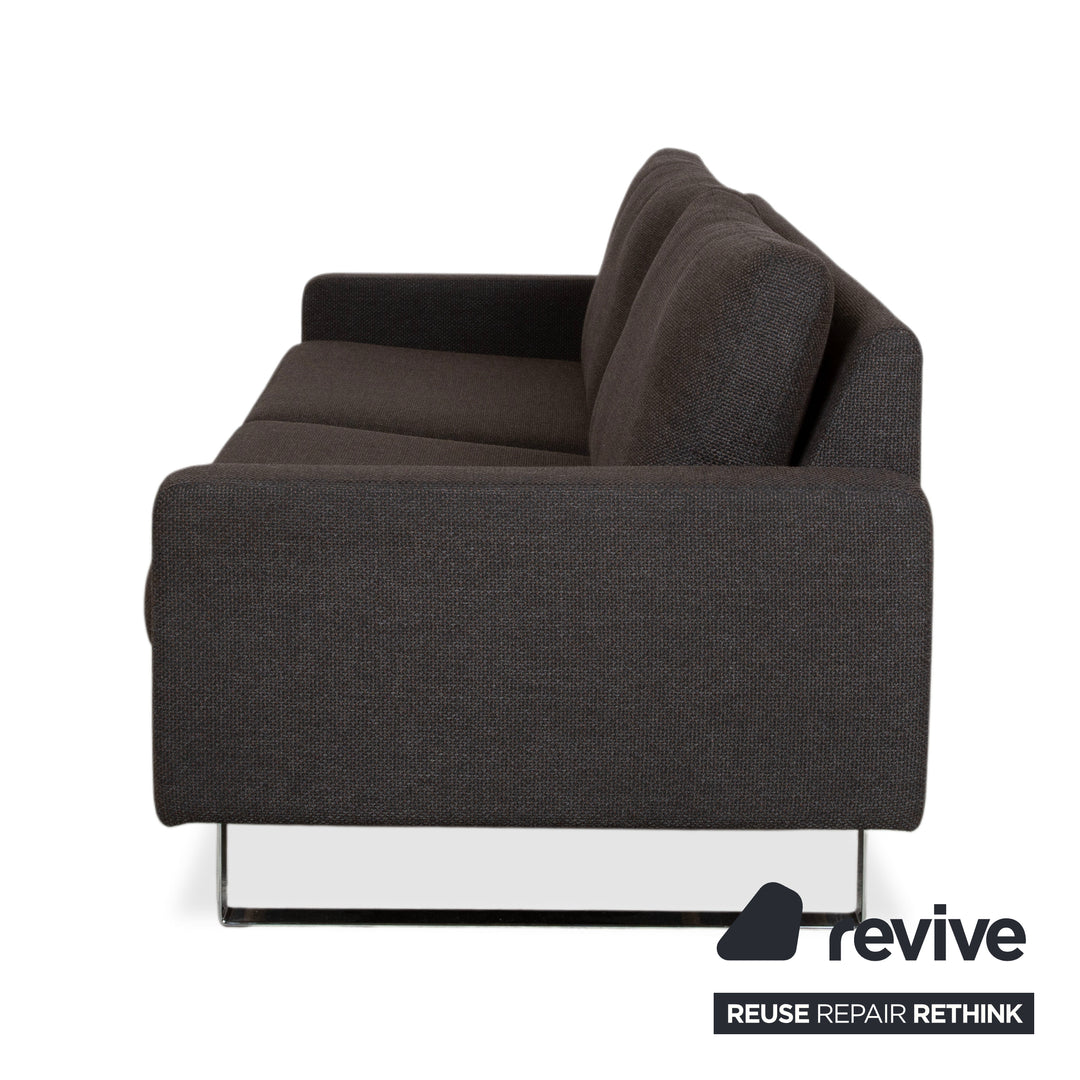 COR Conseta Stoff Chrom Dreisitzer Anthrazit Sofa Couch