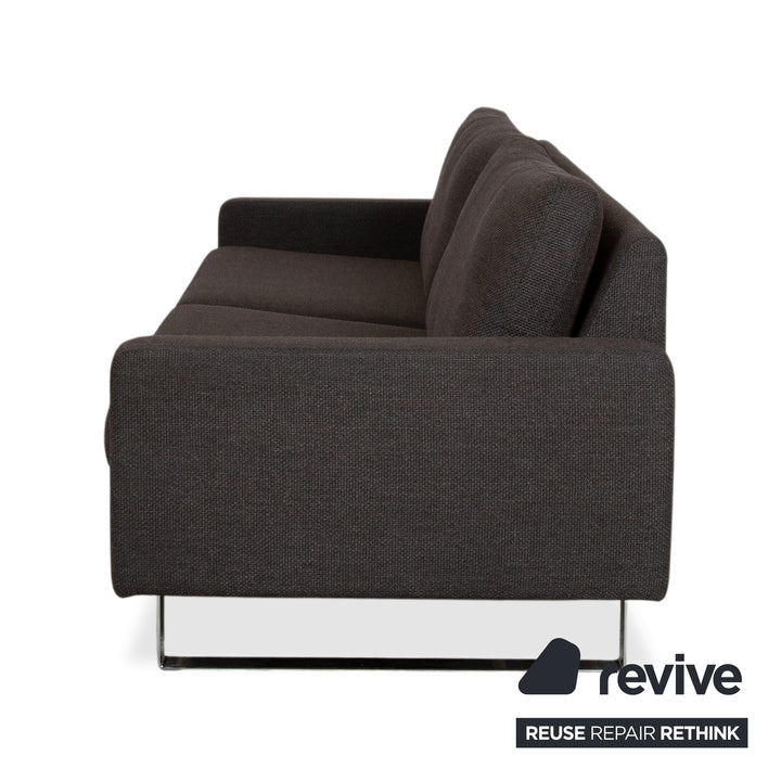 COR Conseta Stoff Chrom Dreisitzer Anthrazit Sofa Couch