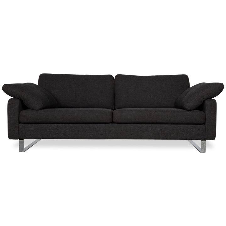 COR Conseta Stoff Chrom Dreisitzer Anthrazit Sofa Couch