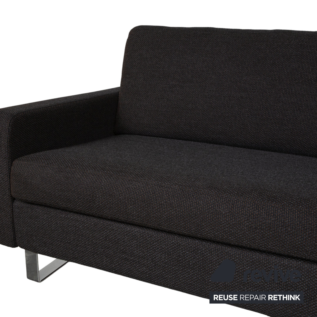 COR Conseta Stoff Chrom Dreisitzer Anthrazit Sofa Couch