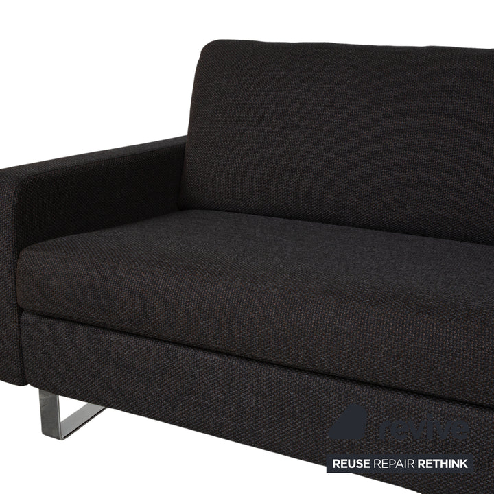 COR Conseta Stoff Chrom Dreisitzer Anthrazit Sofa Couch