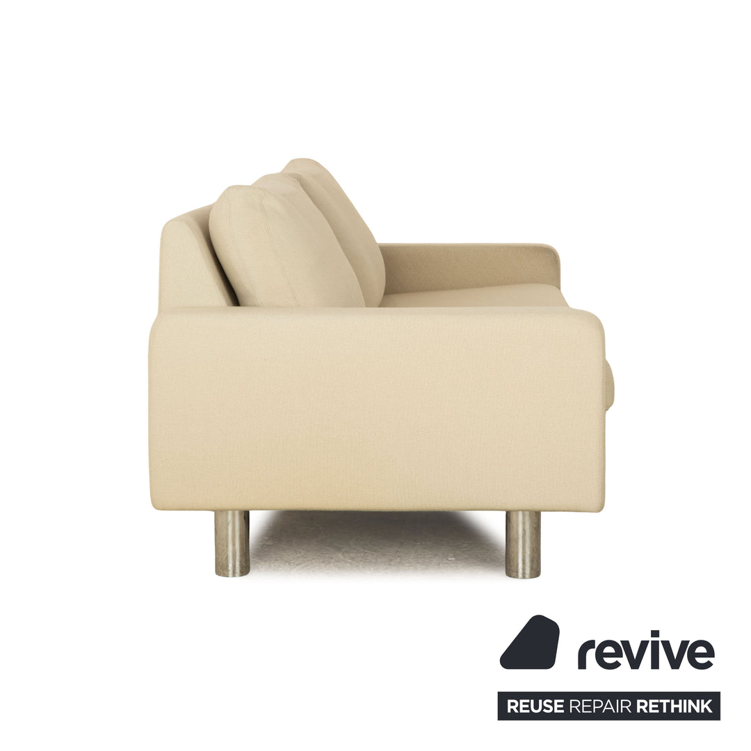 Cor Conseta Stoff Dreisitzer Beige Creme Sofa Couch