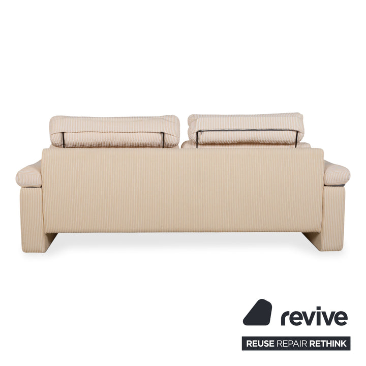 COR Conseta Stoff Dreisitzer Beige Creme Sofa Couch manuelle Funktion