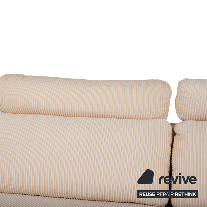 COR Conseta Stoff Dreisitzer Beige Creme Sofa Couch manuelle Funktion