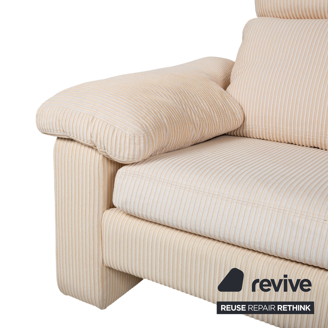 COR Conseta Stoff Dreisitzer Beige Creme Sofa Couch manuelle Funktion
