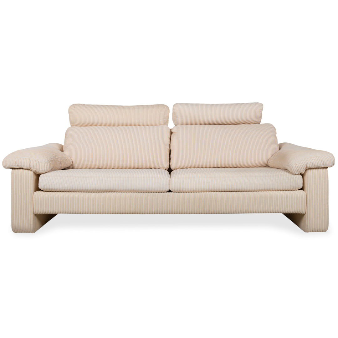 COR Conseta Stoff Dreisitzer Beige Creme Sofa Couch manuelle Funktion