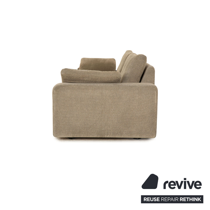 Cor Conseta Fabric Three Seater Gray Sofa Couch