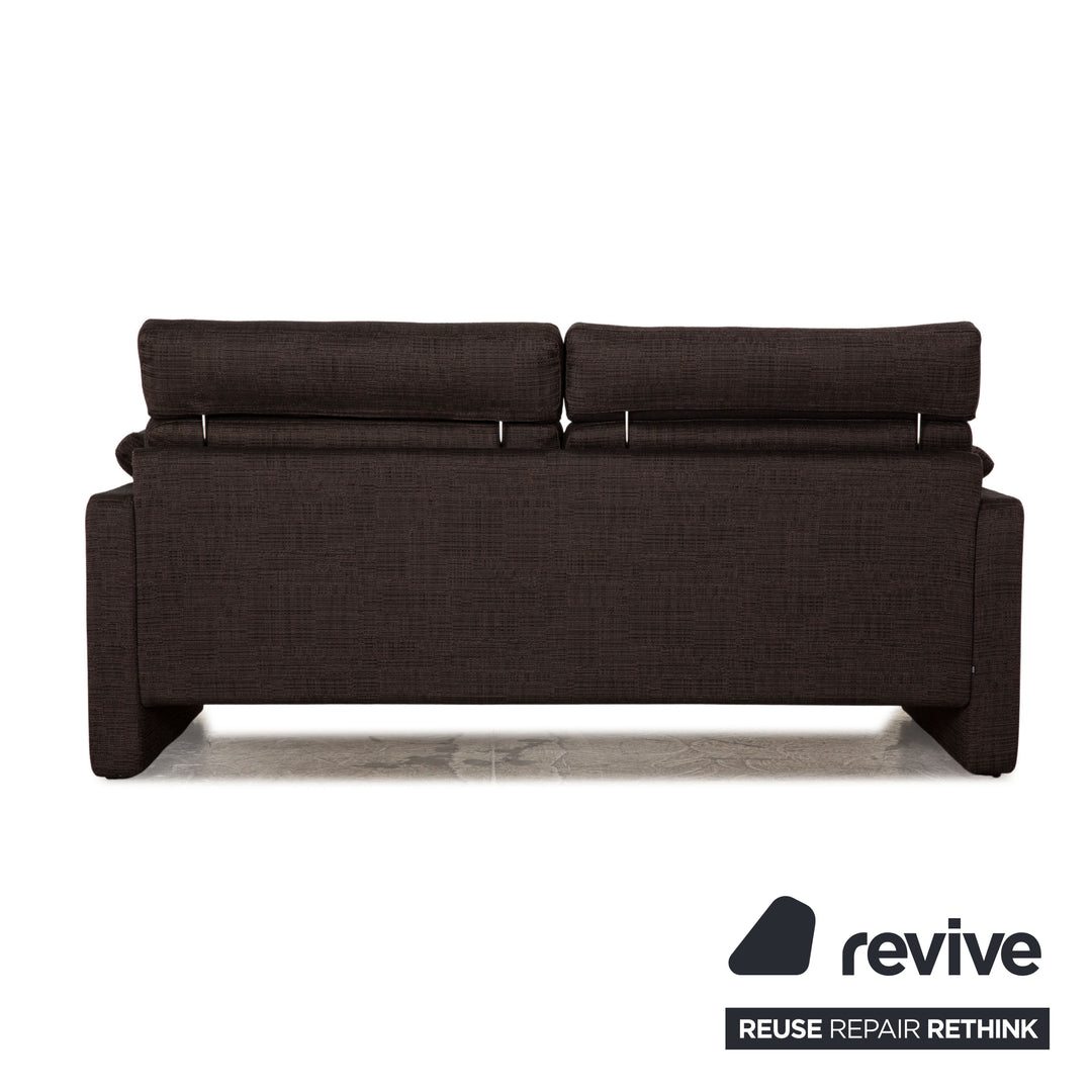 Cor Conseta Stoff Dreisitzer Grau Sofa Couch inkl. Kopfstütze