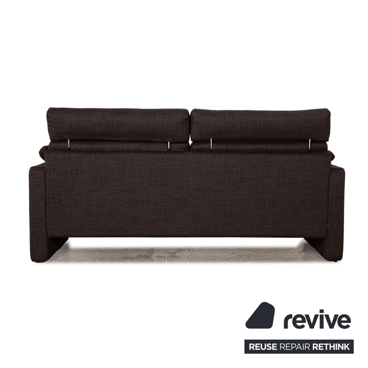 Cor Conseta Stoff Dreisitzer Grau Sofa Couch inkl. Kopfstütze