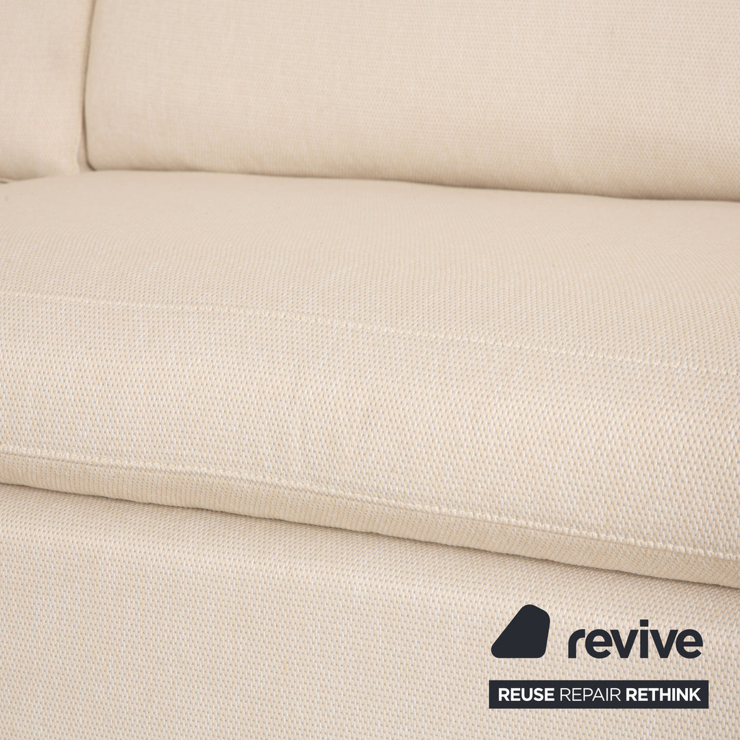 Cor Conseta Stoff Ecksofa Creme Sofa Couch Recamiere Links