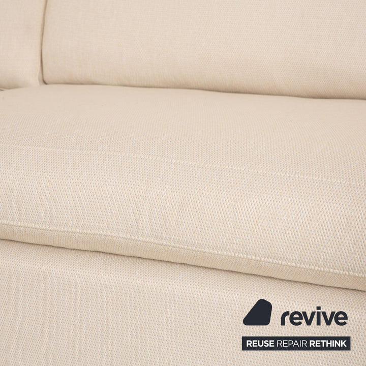 Cor Conseta Stoff Ecksofa Creme Sofa Couch Recamiere Links