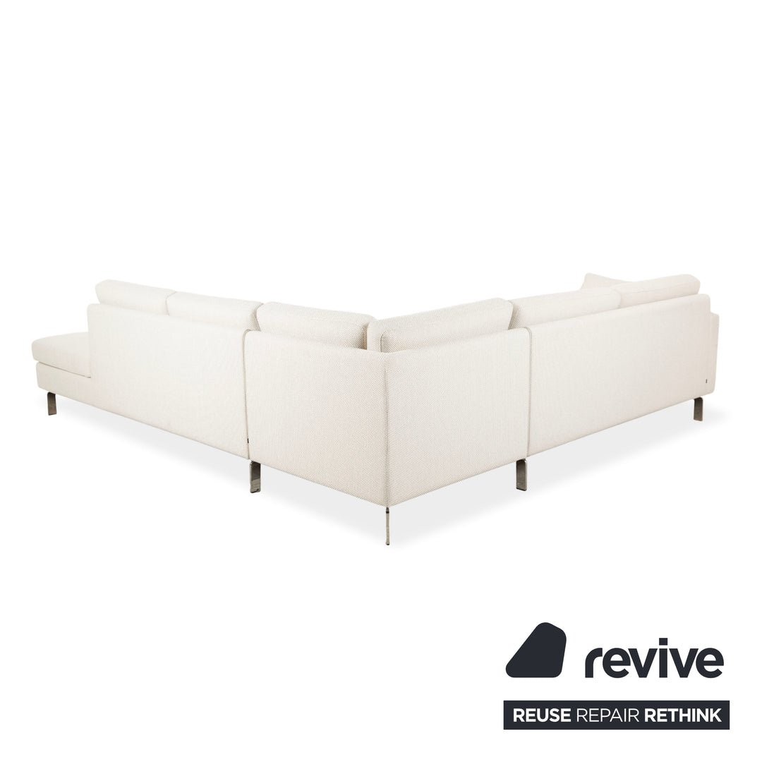 Cor Conseta Stoff Ecksofa Creme Sofa Couch