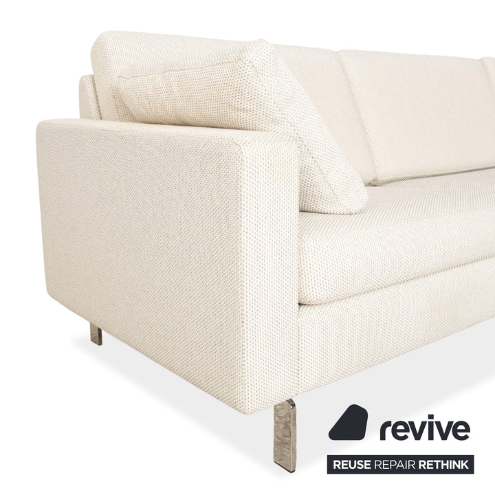 Cor Conseta Stoff Ecksofa Creme Sofa Couch