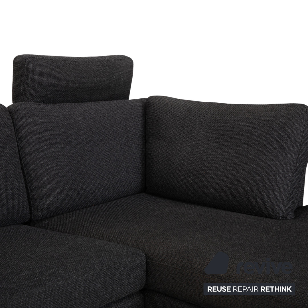 COR Conseta Stoff Ecksofa Dunkelgrau Sofa Couch